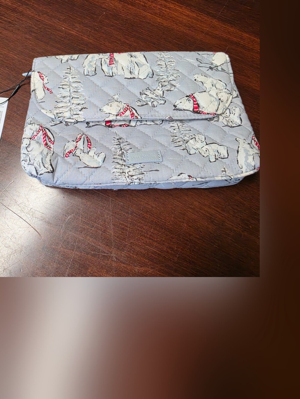 Vera Bradley Quilted Polar Bear Print Cosmetic Pouch, Nwt